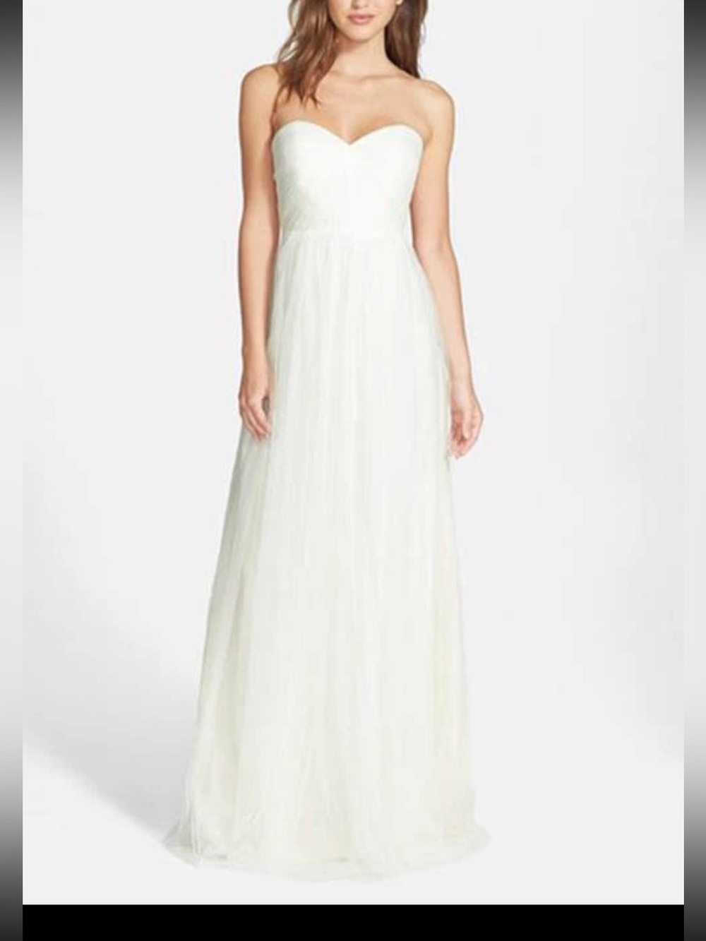 Jenny Yoo Collection Ivory Tulle Bridal Bridesmaid Gown Size 8 Romantic